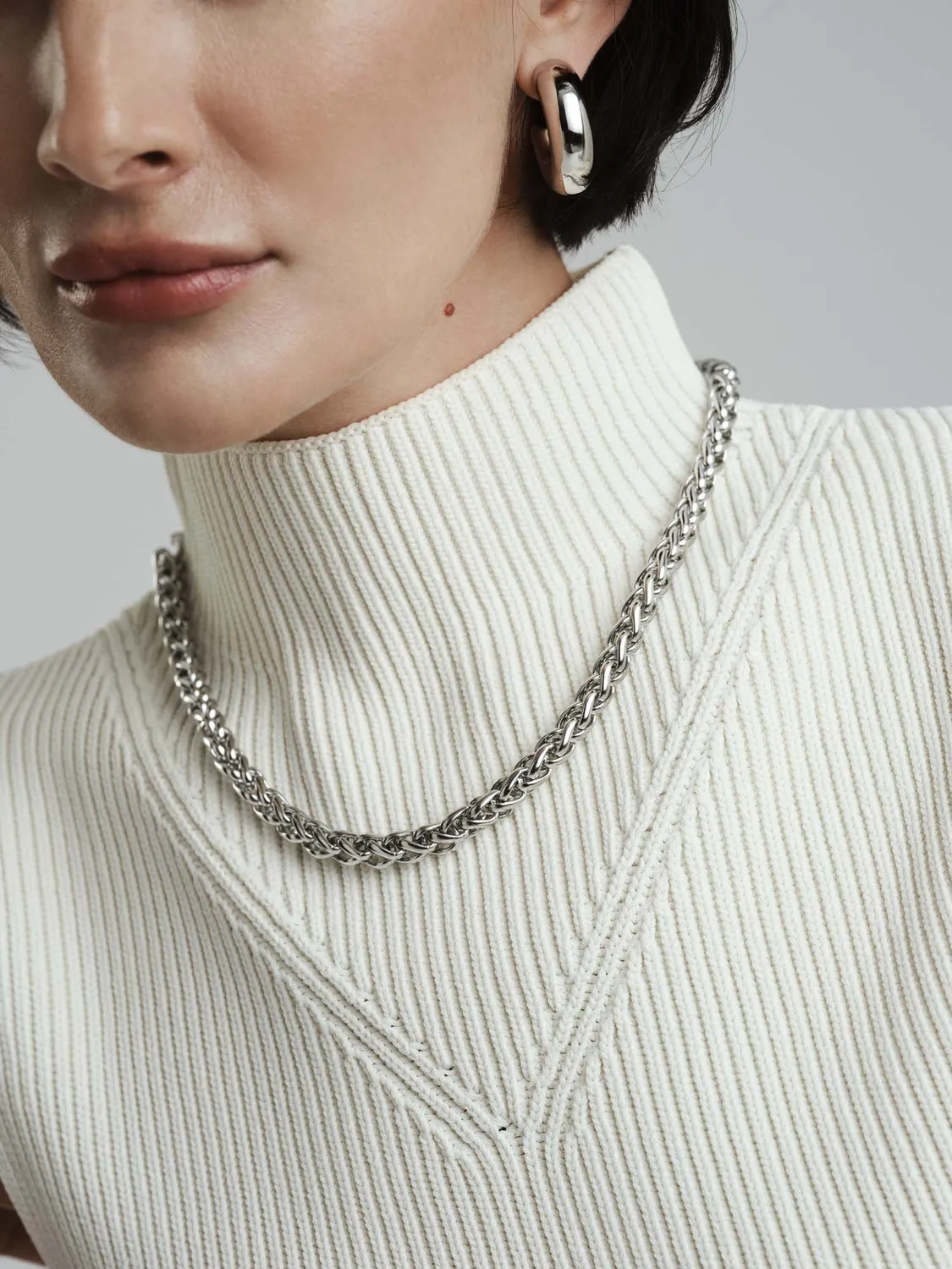 Mockberg Rebel Chain Necklace halskjede sølv 450 mm