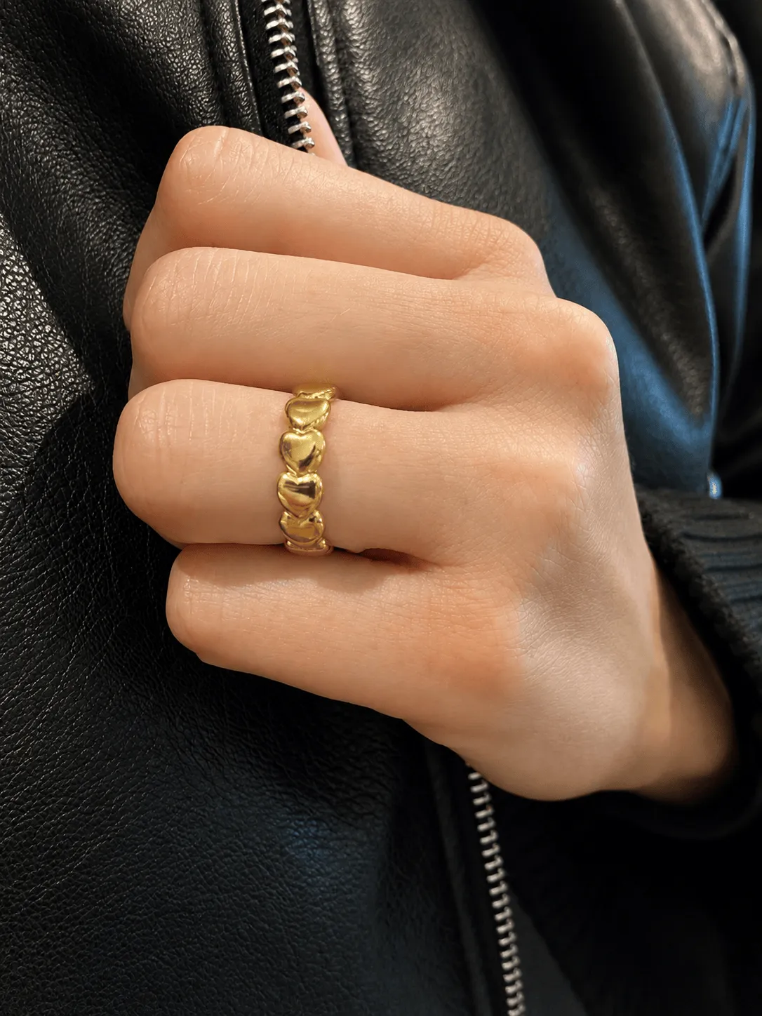 Mea Nani Hello Love ring 14K gull justerbar