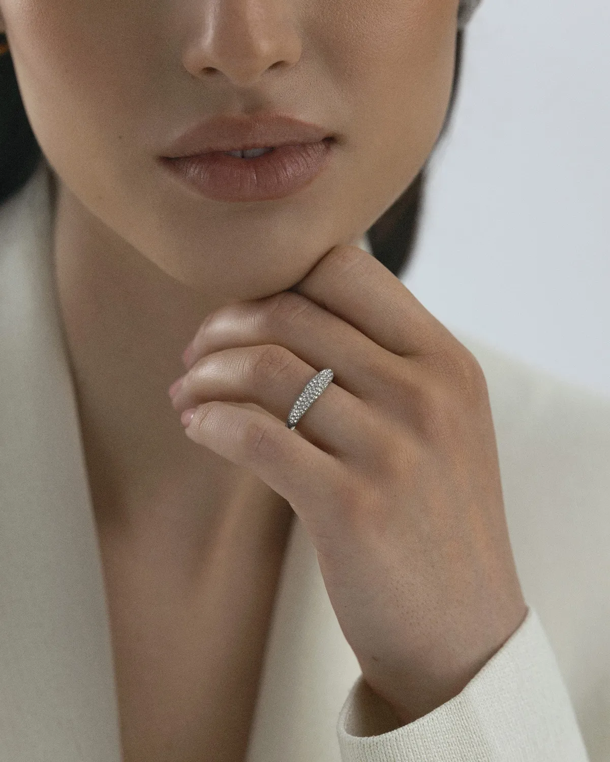 Mockberg Pavé Precious ring sølv 52 zirconia