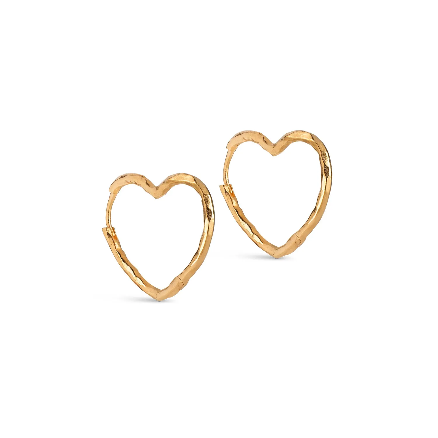 Enamel Organic Heart Medium hoops 22 mm gull