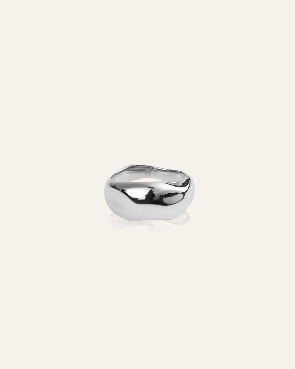 Mockberg Wavy Bolded Large ring sølv statement