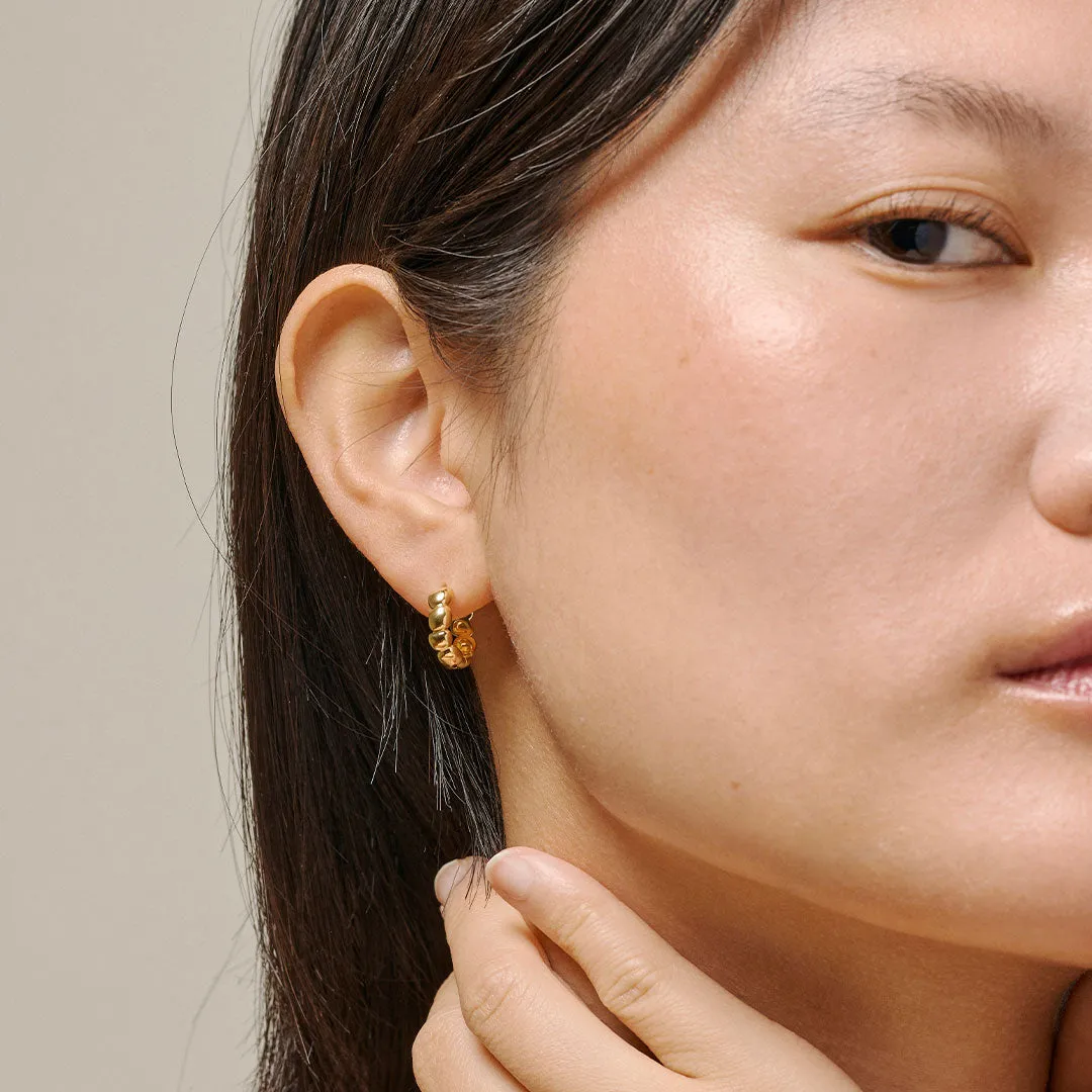 Enamel Nara hoops gull 14 mm resirkulert sølv