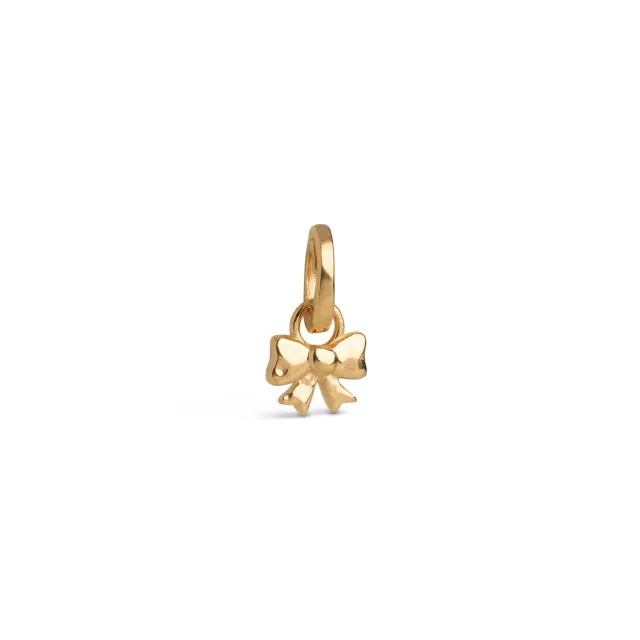Enamel Charm Baby Bow sjarm 6x7 mm gull