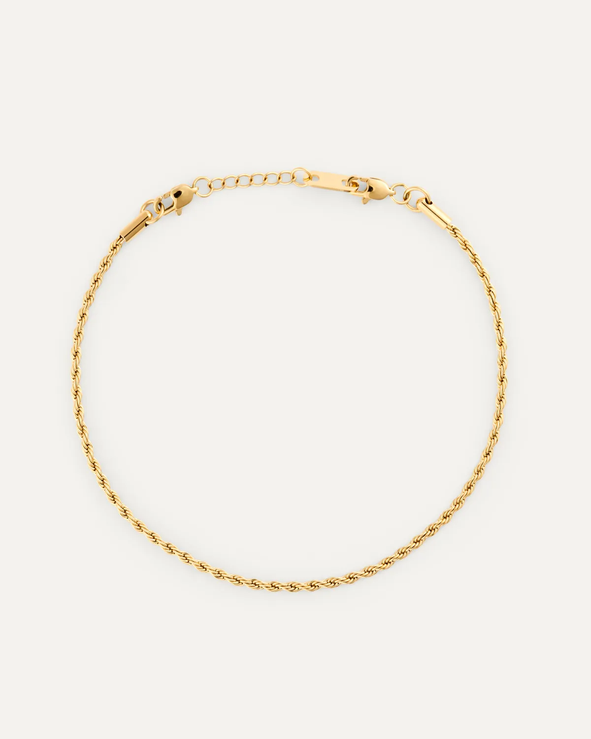 Mockberg Thin Rope Bracelet armbånd gull vanntett