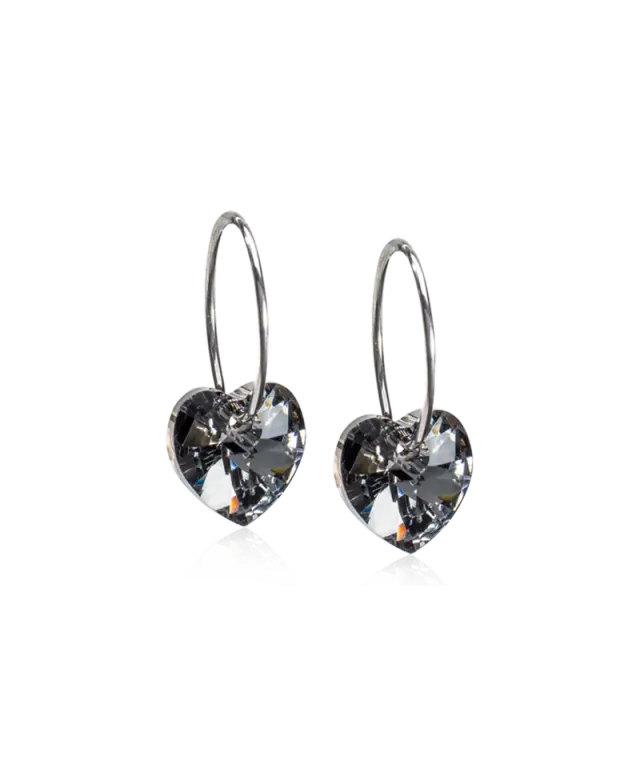 Blomdahl Ear Ring Pendant Heart øredobber 14 mm