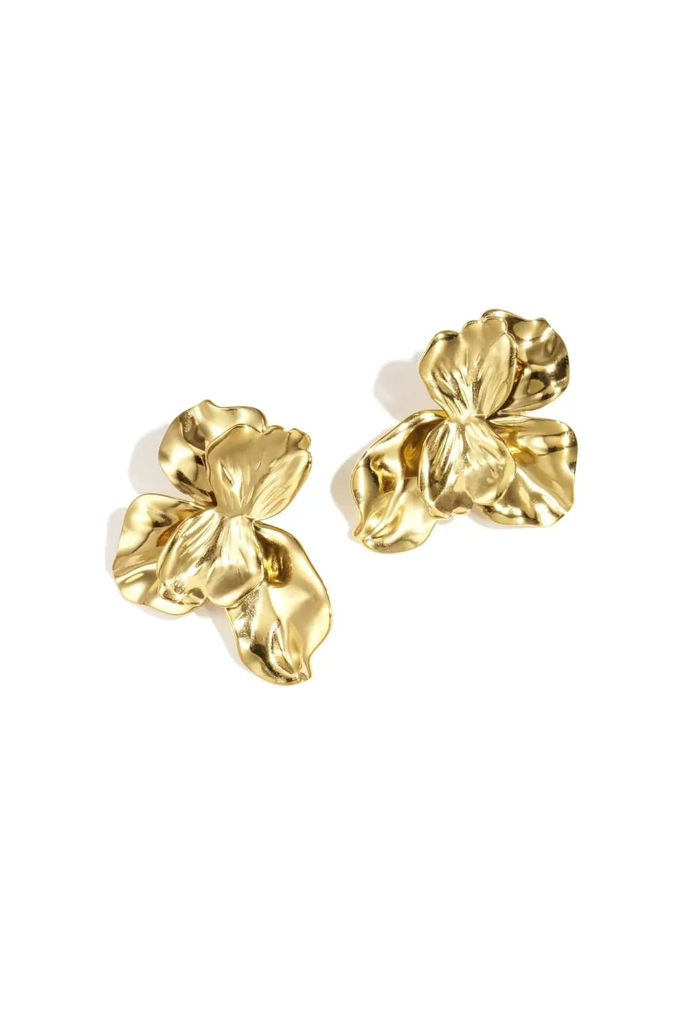 Mea Nani Mirelle blomsterøredobber 14K store gull
