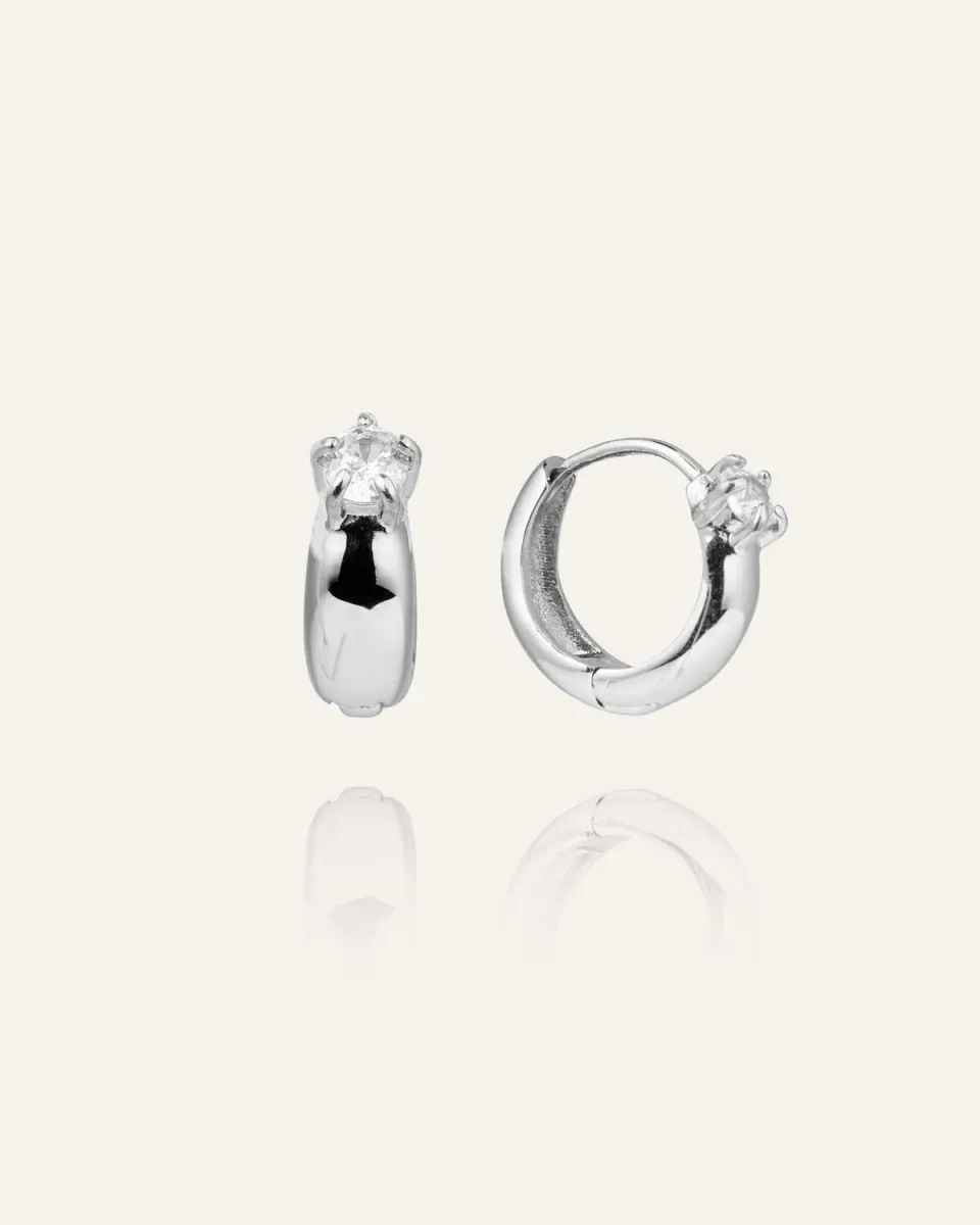 Mockberg Soleil Hoops øredobber sølv 11 mm
