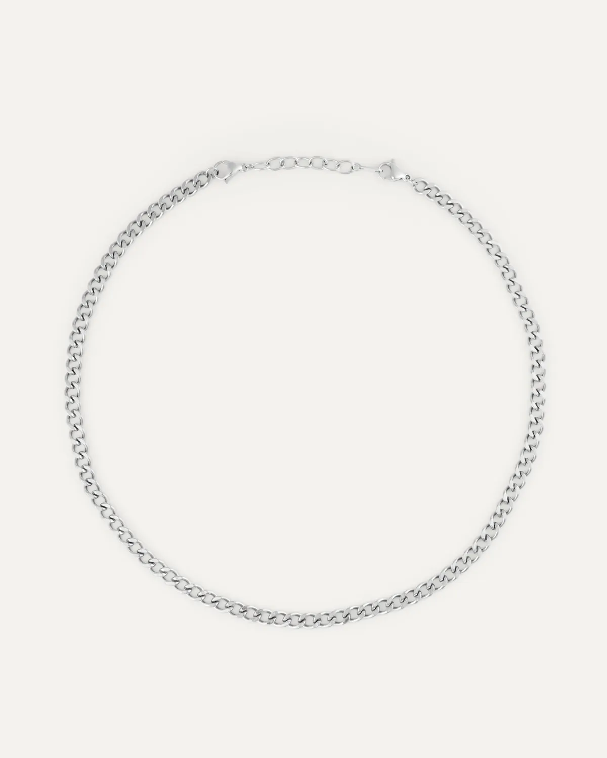 Mockberg Curb Chain halskjede sølv panserlenke