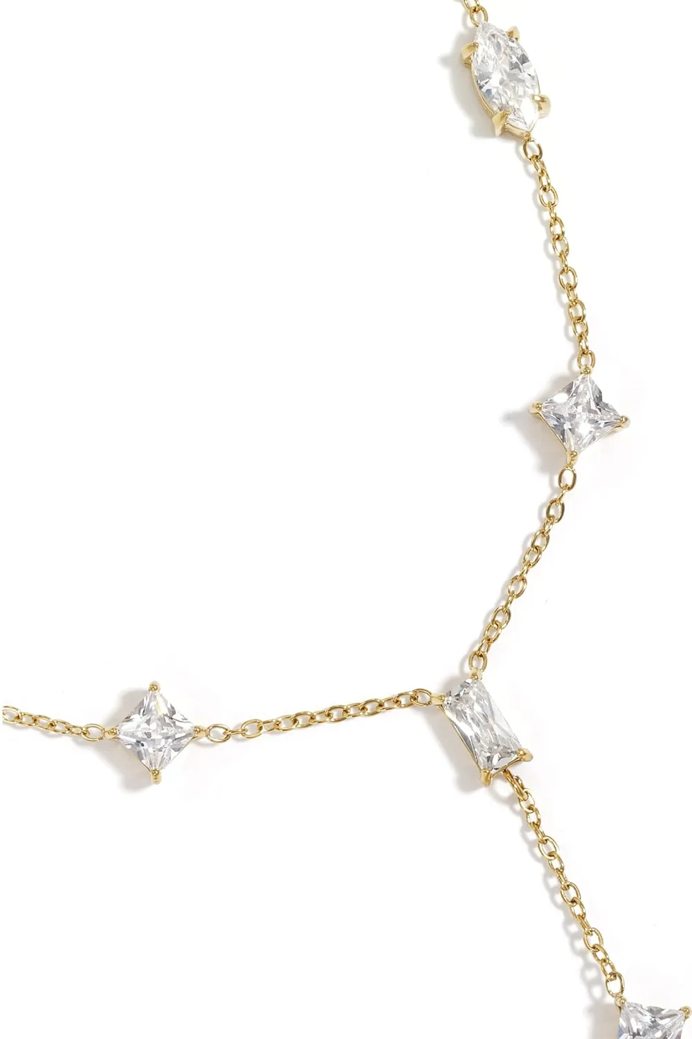 Mea Nani Crystal Cascade Y-halskjede 14K