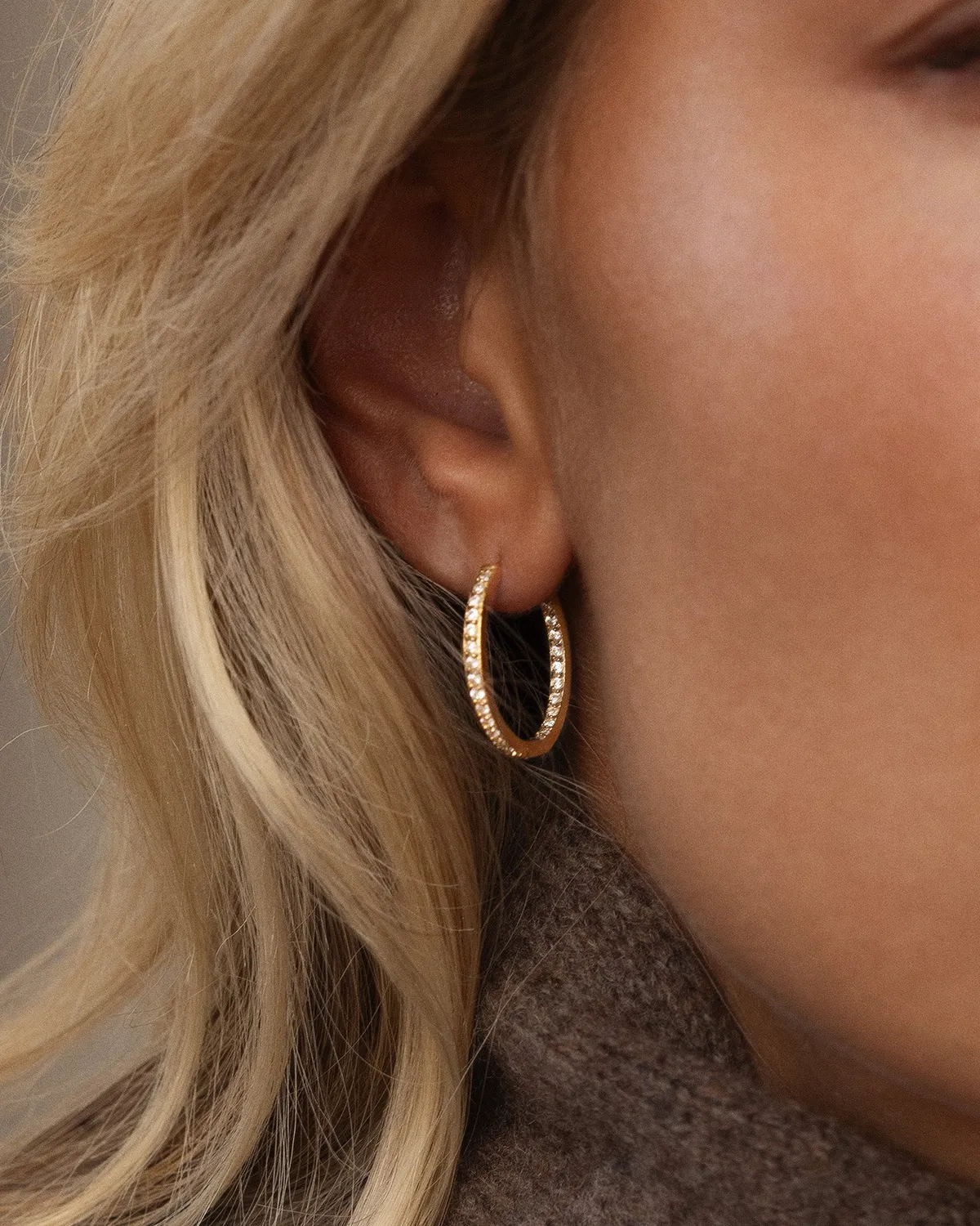 Mockberg Sparkle Large Hoops øredobber gull 20 mm