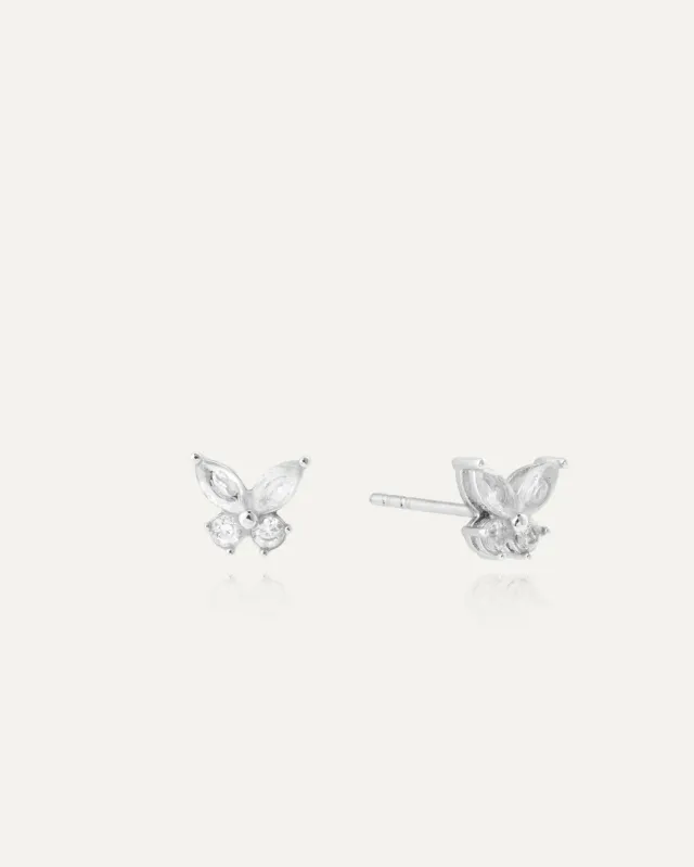 Mockberg Butterfly Studs ørestikker sølv 7 mm