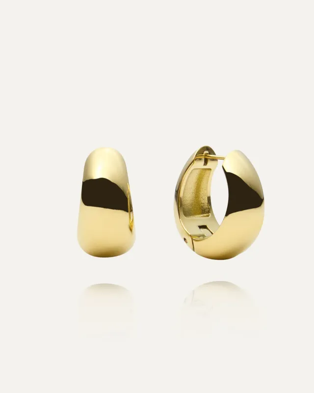 Mockberg Aura Bold hoops gull 25 mm vanntett