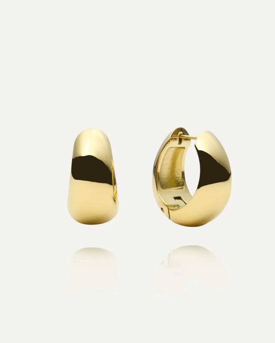 Mockberg Aura Bold hoops gull 25 mm vanntett