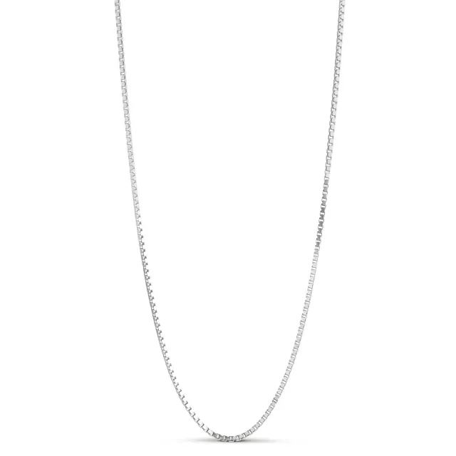 Enamel Box Chain halskjede 1,45 mm 45+7 cm sølv
