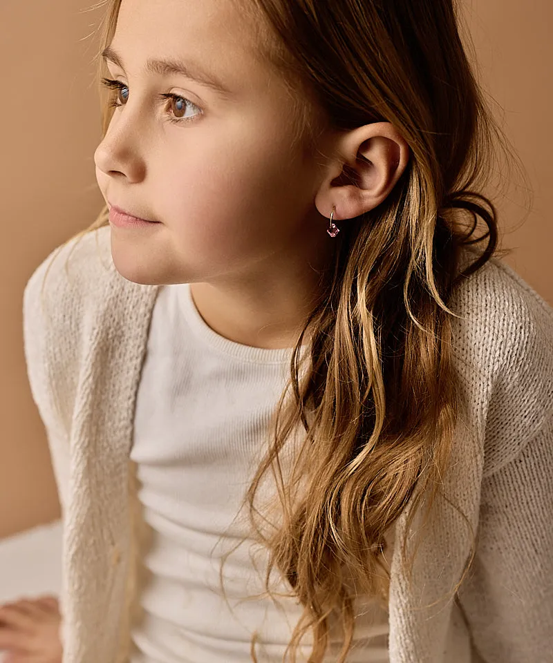 Blomdahl Ear Ring 12 mm Bicone øredobber light rose gull