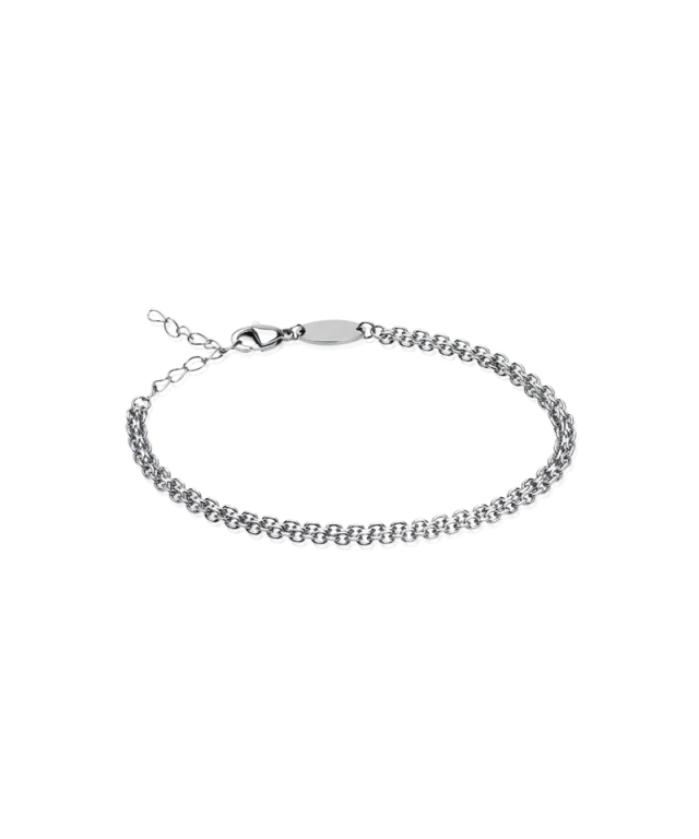 Blomdahl Lily armbånd sølv 15,5-19 cm hudvennlig