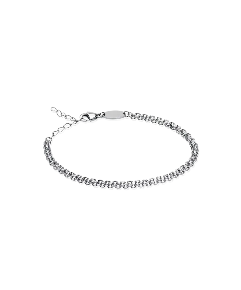 Blomdahl Lily armbånd sølv 15,5-19 cm hudvennlig