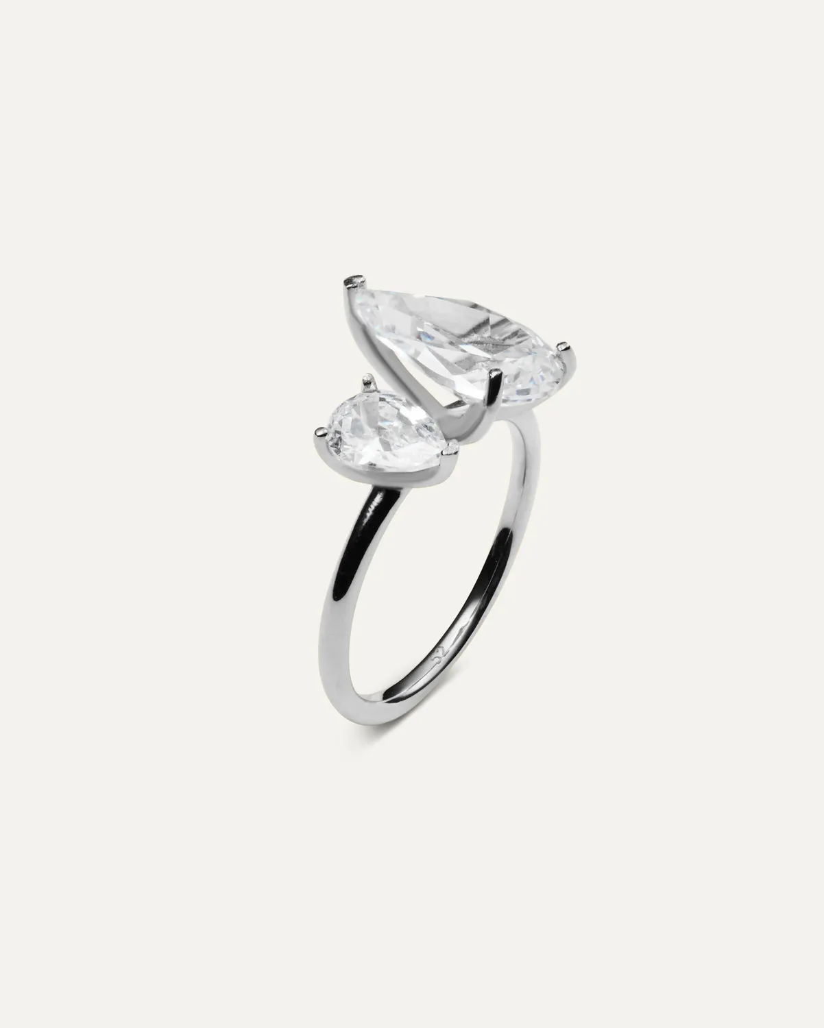 Mockberg Aurélie Steel Ring ring sølv cz