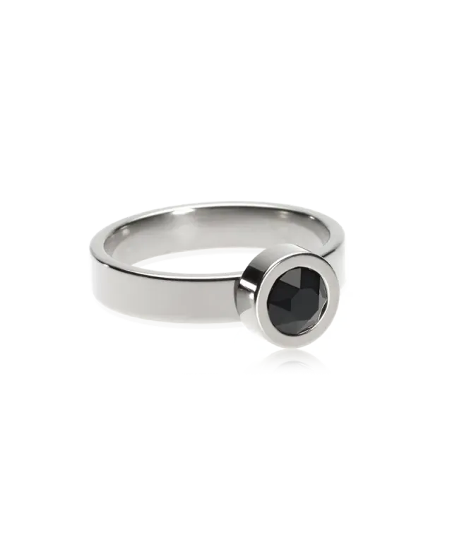 Blomdahl Grand Bezel ring svart titan black 16-19 mm