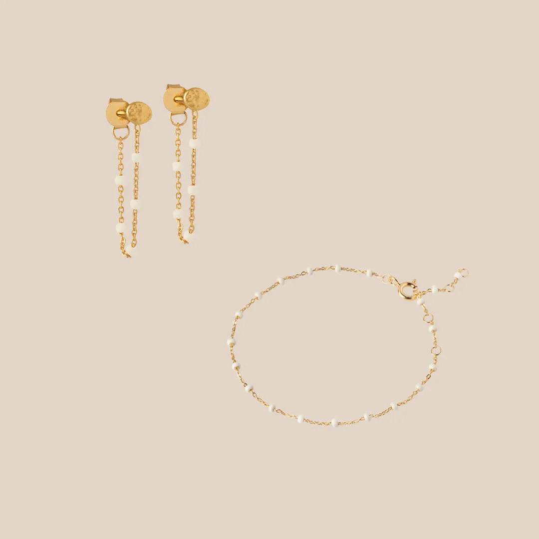 Enamel Lola Daisy Classic smykkesett med gavepose
