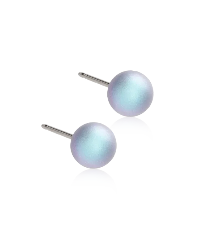 Blomdahl Pearl øredobber titan Rainbow shimmer 6 mm 8 mm