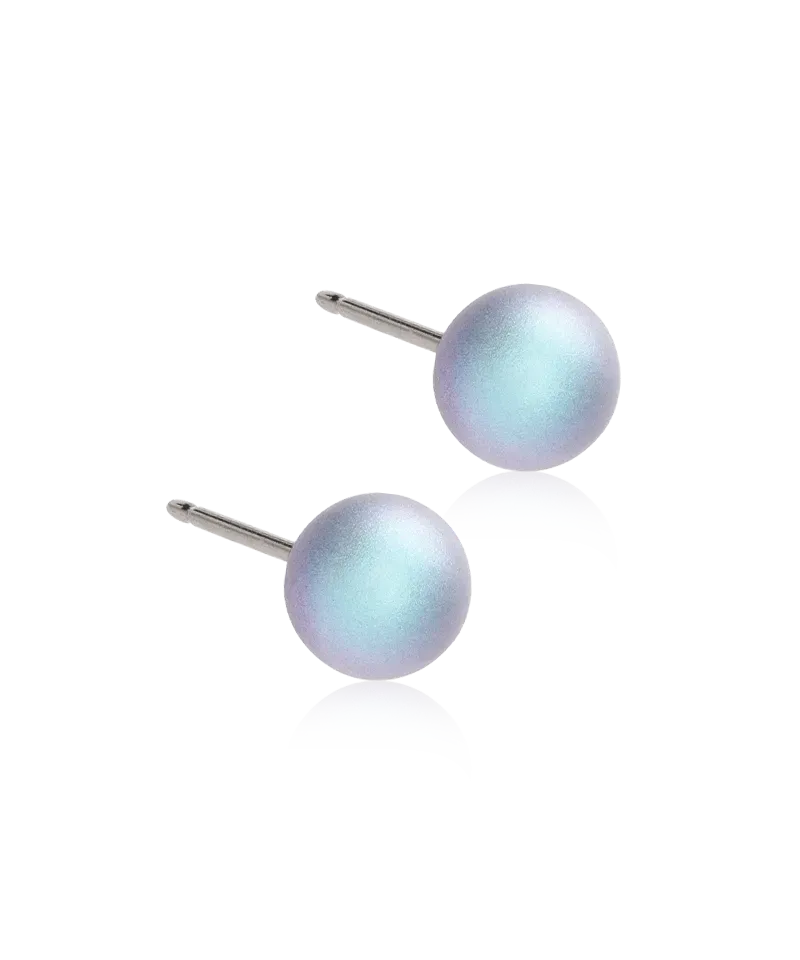 Blomdahl Pearl øredobber titan Rainbow shimmer 6 mm 8 mm