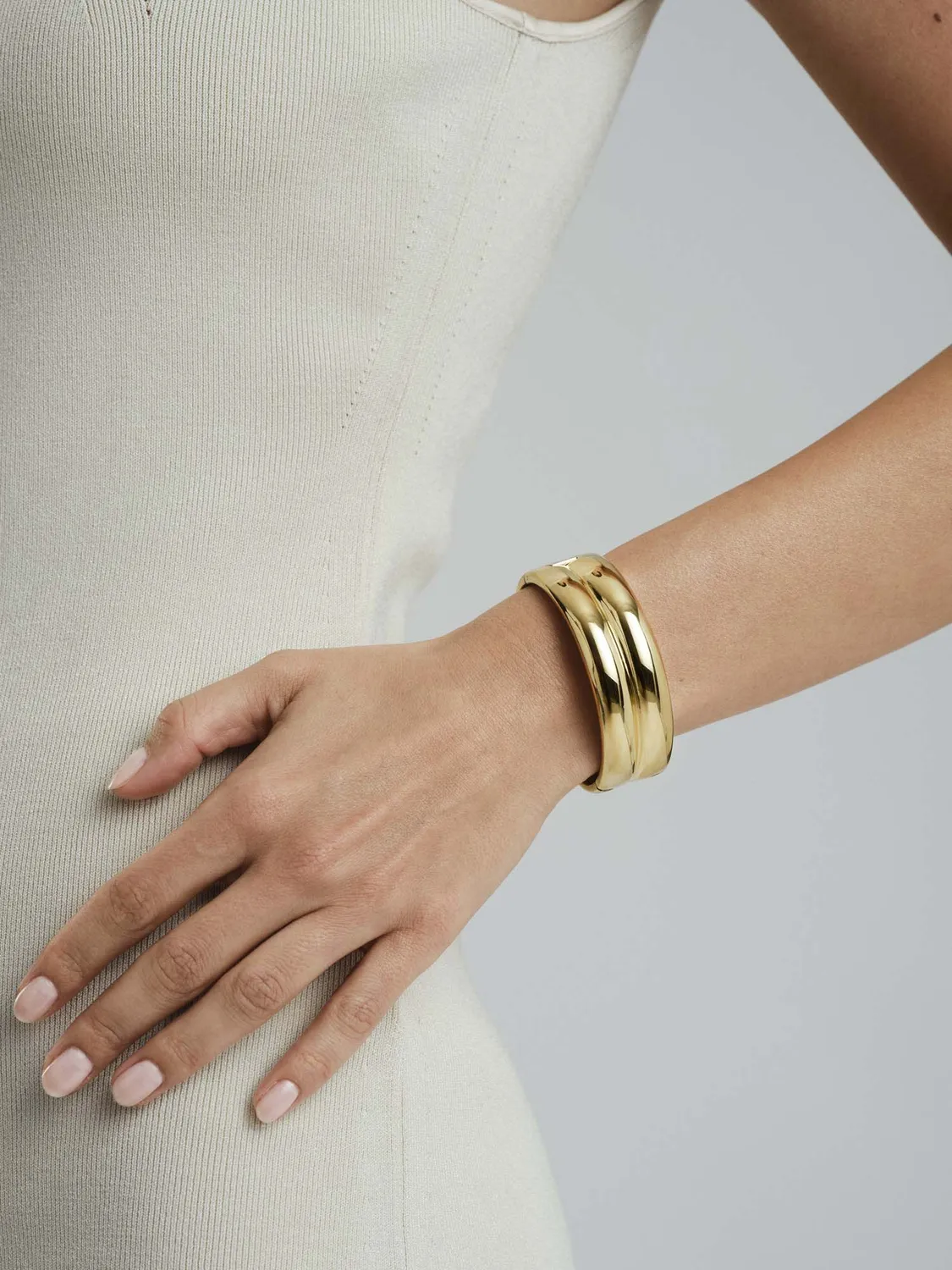 Mockberg Rebel Double bangle gull 160 mm