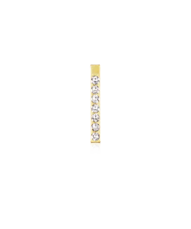 Blomdahl Brilliance Straight anheng 20 mm crystal gull