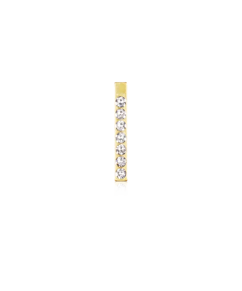 Blomdahl Brilliance Straight anheng 20 mm crystal gull
