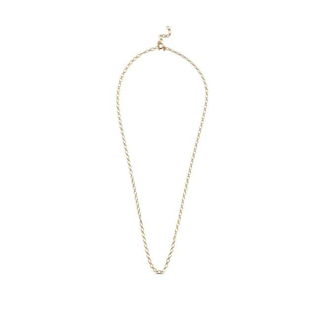 Enamel Simple Charm halskjede gull 50 cm ovale ledd