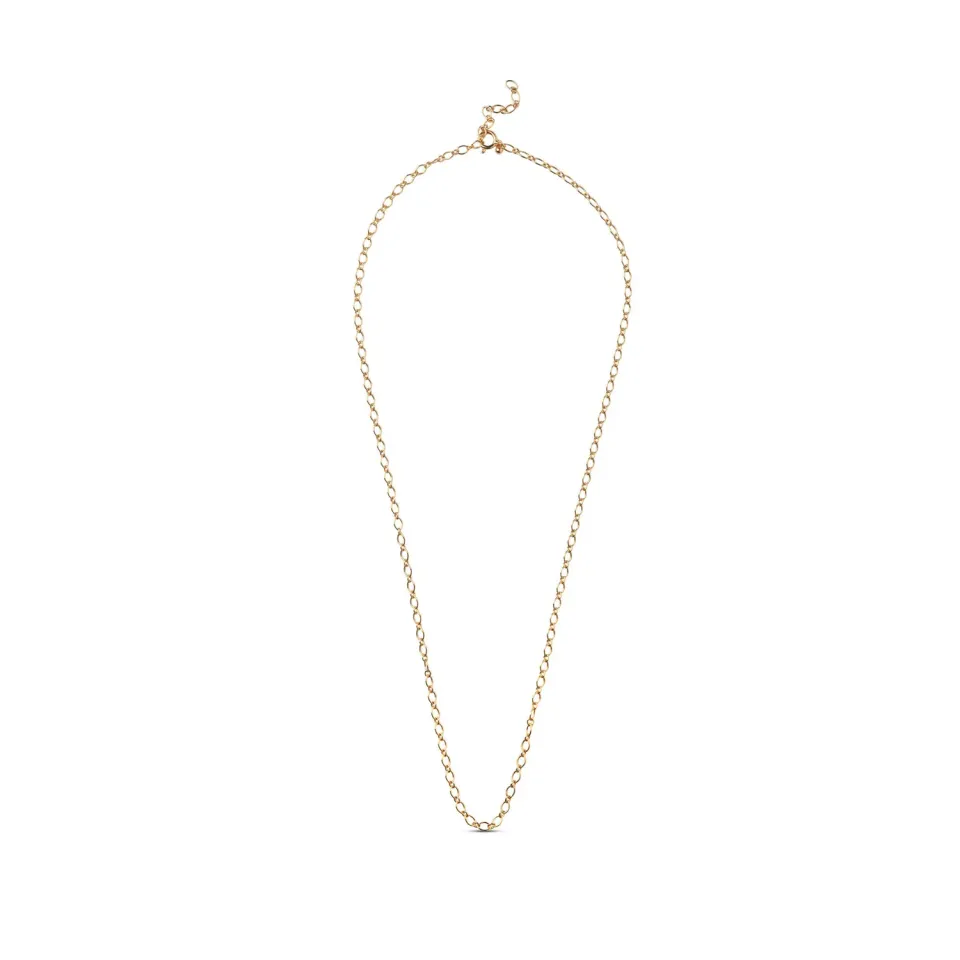 Enamel Simple Charm halskjede gull 50 cm ovale ledd