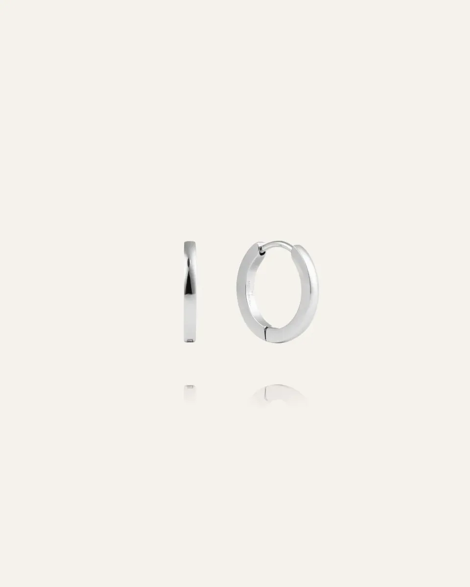 Mockberg Classic Hoops Medium øredobber sølv 16 mm vanntette