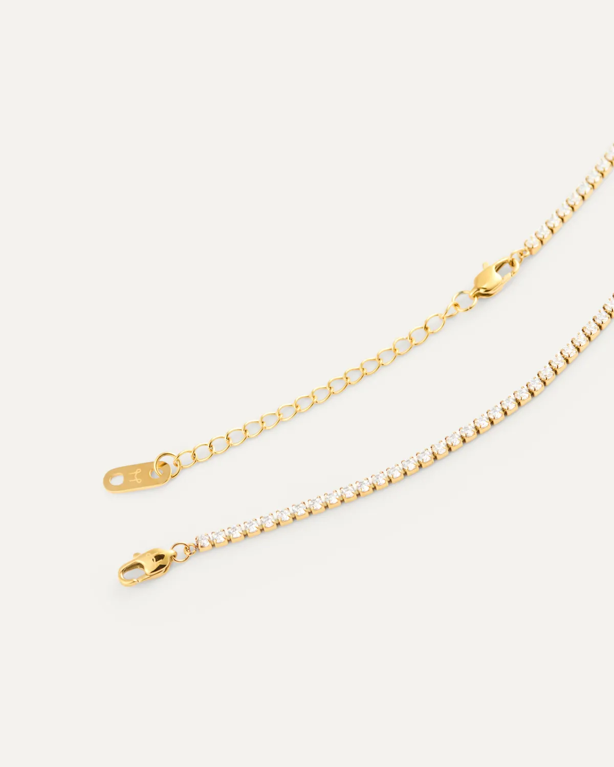 Mockberg Shiny Tennis Necklace halskjede gull 400 mm