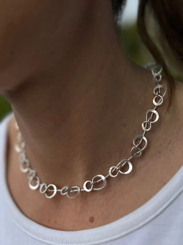 Sivia Smykkedesign Evigheten collier halssmykke sølv 42cm
