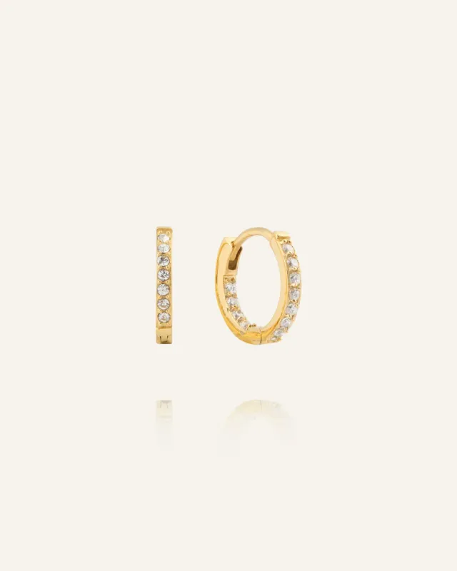 Mockberg Sparkle Small Hoops øredobber gull 13 mm