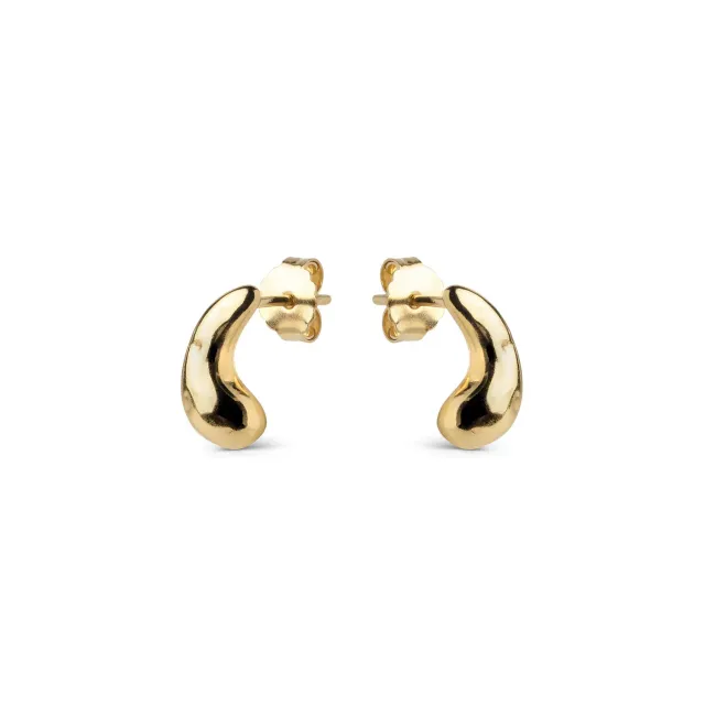Enamel Nima Studs øredobber 12,5 mm gull