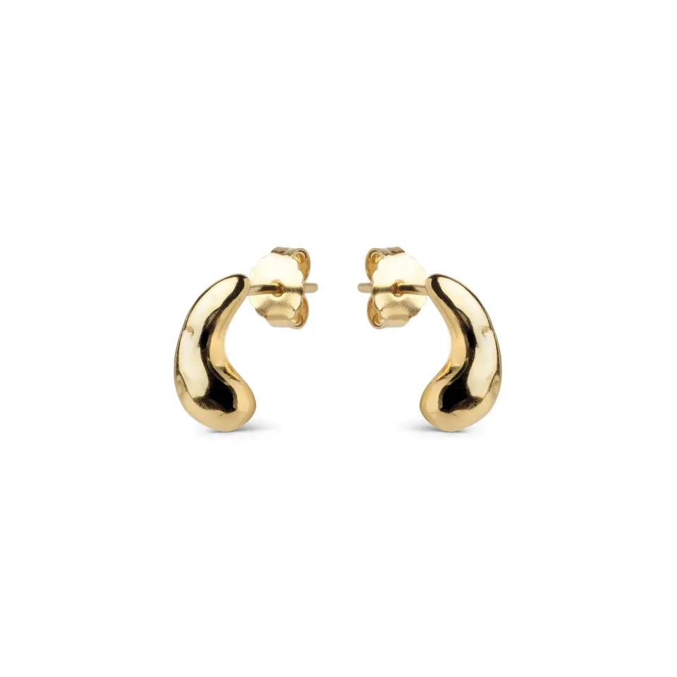 Enamel Nima Studs øredobber 12,5 mm gull