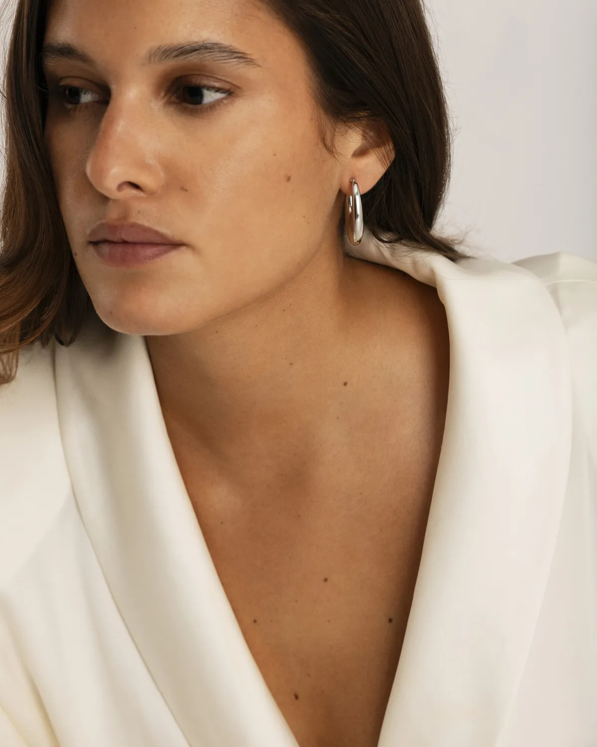 Mockberg Kenza Hoops øreringer 31 mm sølv