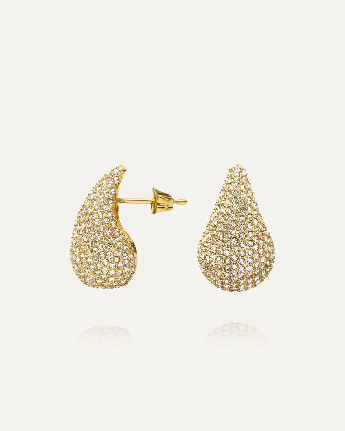 Mockberg Pavé Daring Small øredobber gull cubic zirconia