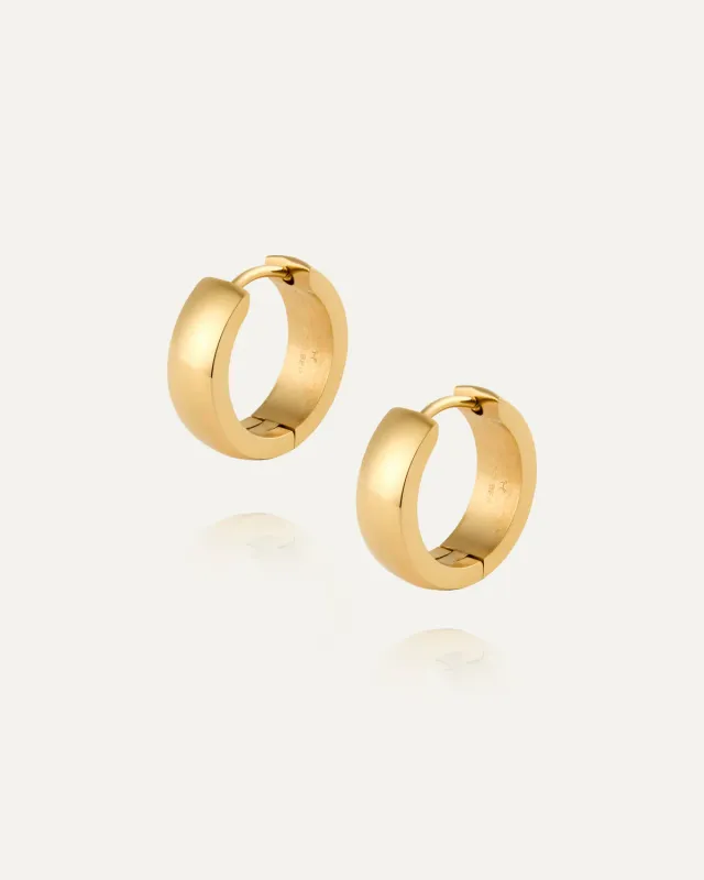 Mockberg Chunky Hoops Medium øredobber gull 16 mm
