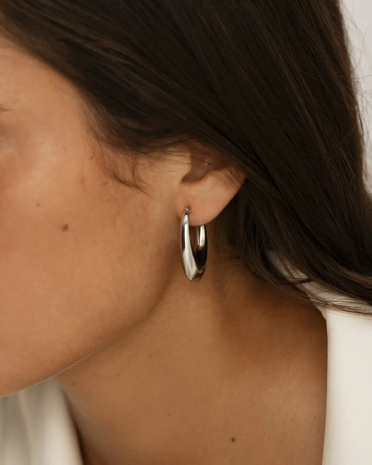Mockberg Kenza Hoops øreringer 31 mm sølv