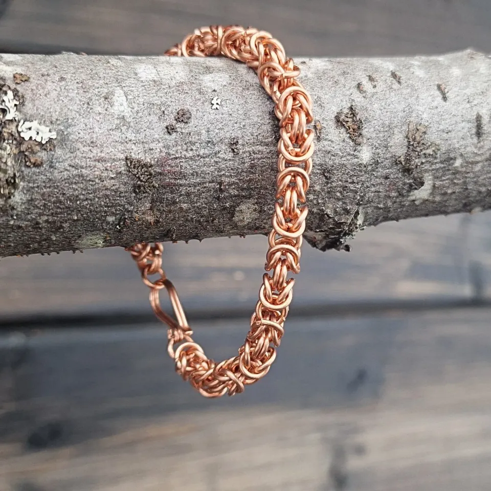 Kunstnerbonden Kongelenke armbånd kobber grov