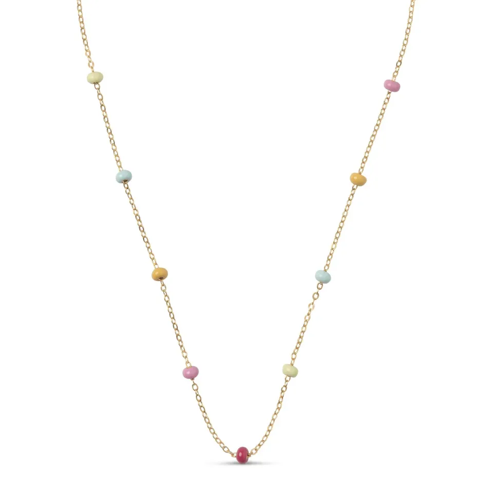 Enamel Lola Bold halskjede rainbow 38+4 cm